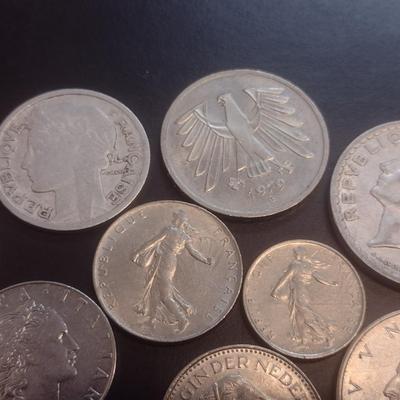 Collection of World Coins Mostly European Various Dates, Denominations and Origin (#102)
