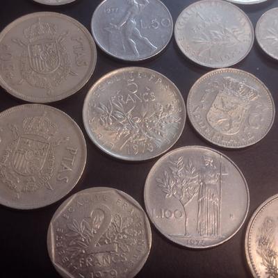 Collection of World Coins Mostly European Various Dates, Denominations and Origin (#102)