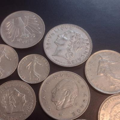 Collection of World Coins Mostly European Various Dates, Denominations and Origin (#102)