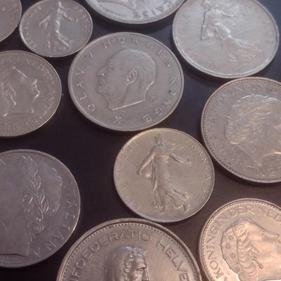 Collection of World Coins Mostly European Various Dates, Denominations and Origin (#102)