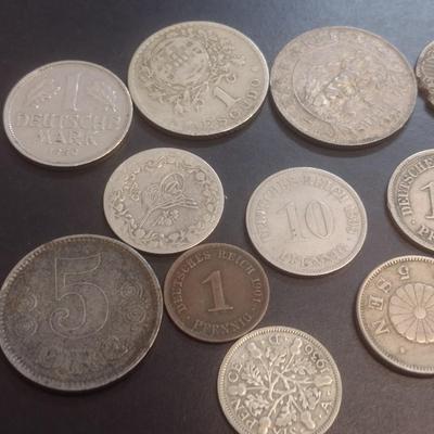 Collection of World Coins Mostly European Various Dates, Denominations and Origin (#103)