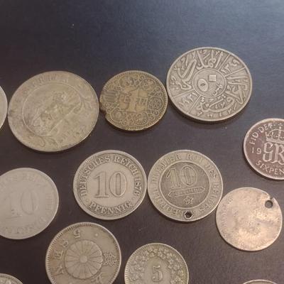 Collection of World Coins Mostly European Various Dates, Denominations and Origin (#103)