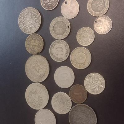 Collection of World Coins Mostly European Various Dates, Denominations and Origin (#103)