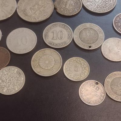 Collection of World Coins Mostly European Various Dates, Denominations and Origin (#103)