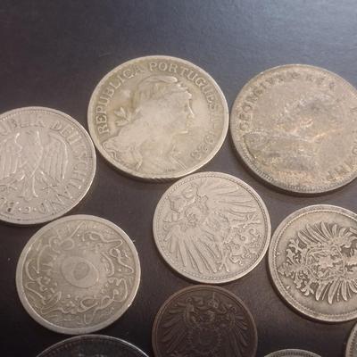 Collection of World Coins Mostly European Various Dates, Denominations and Origin (#103)