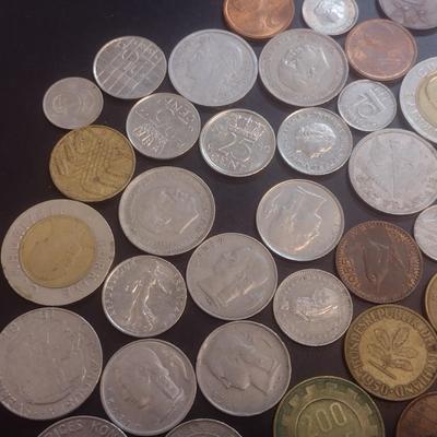 Collection of World Coins European and Asian Various Dates, Denominations and Origin (#104)