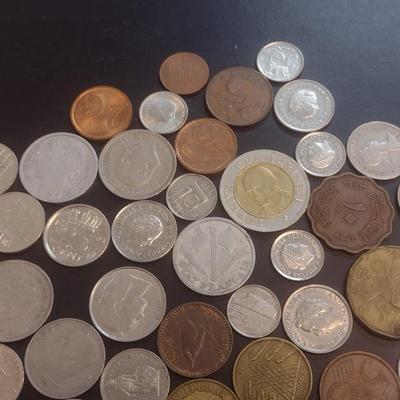 Collection of World Coins European and Asian Various Dates, Denominations and Origin (#104)