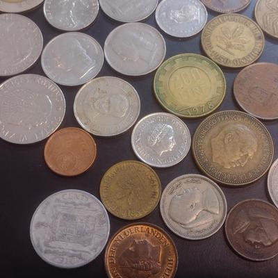 Collection of World Coins European and Asian Various Dates, Denominations and Origin (#104)