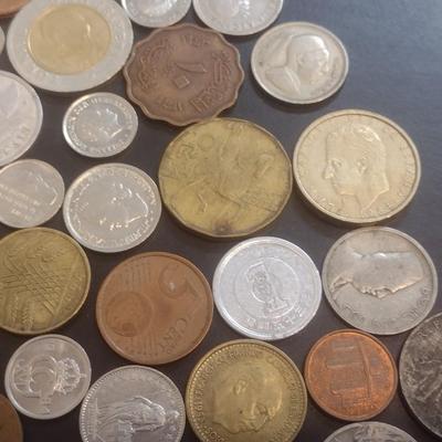 Collection of World Coins European and Asian Various Dates, Denominations and Origin (#104)
