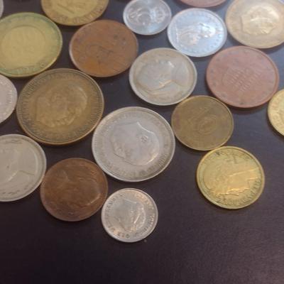 Collection of World Coins European and Asian Various Dates, Denominations and Origin (#104)