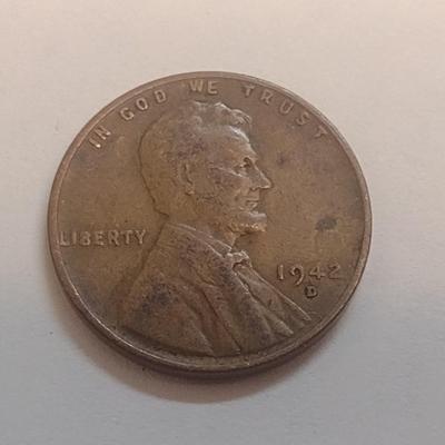 Set of Two 1942-D U. S. Wheat Pennies on with "L" on Rim Error (#106)
