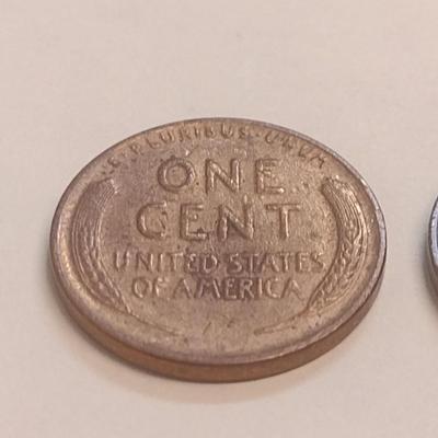 Set of Two 1942-D U. S. Wheat Pennies on with "L" on Rim Error (#106)