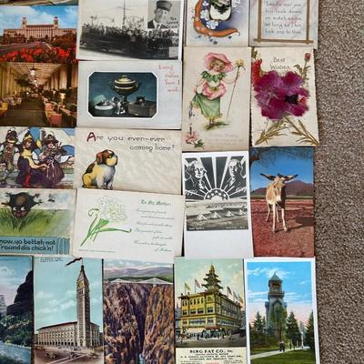 A HUGE LOT OF VINTAGE POSTCARDS