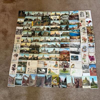 A HUGE LOT OF VINTAGE POSTCARDS