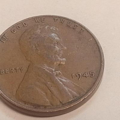 Set of Three U. S. Wheat Pennies 1956-D, 1945, and 1949-D Error (#109)
