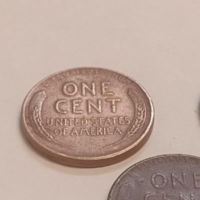 Set of Three U. S. Wheat Pennies 1956-D, 1945, and 1949-D Error (#109)