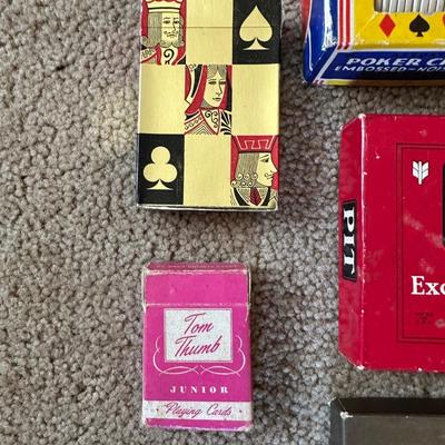 POKER CHIPS, DECKS OF CARDS, HANDY CARD TRAY AND MORE