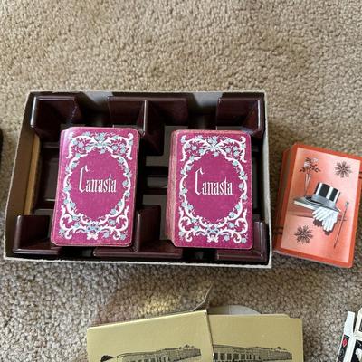 POKER CHIPS, DECKS OF CARDS, HANDY CARD TRAY AND MORE
