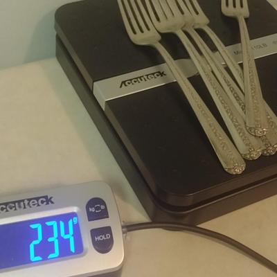 Set of Five Pieces Sterling Silver Forks 234 grams (#3)