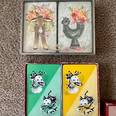 DECKS OF CARDS AND CANASTA SCORE SHEETS