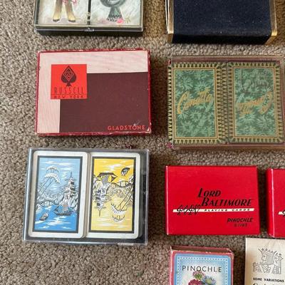 DECKS OF CARDS AND CANASTA SCORE SHEETS