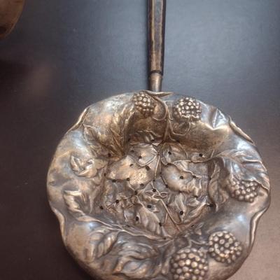 Set of Three Pieces Antique Silverplate Serving Utensils (#7)