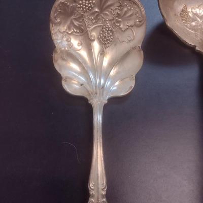 Set of Three Pieces Antique Silverplate Serving Utensils (#7)
