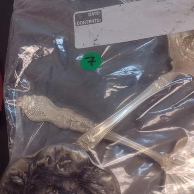 Set of Three Pieces Antique Silverplate Serving Utensils (#7)
