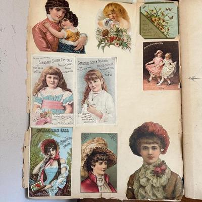2 ANTIQUE SCRAP BOOKS AND PICTURES OF MEMORY BOOK