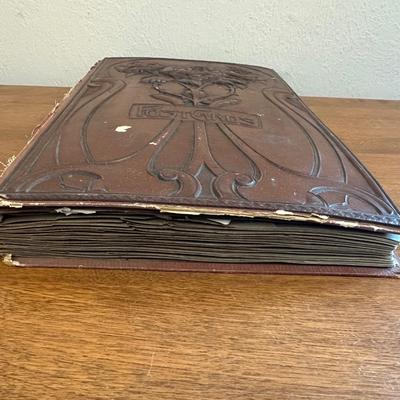 ANTIQUE POSTCARD BOOK FILLED WITH OLD POSTCARDS