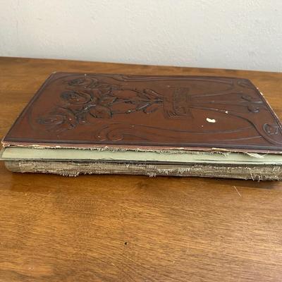 ANTIQUE POSTCARD BOOK FILLED WITH OLD POSTCARDS