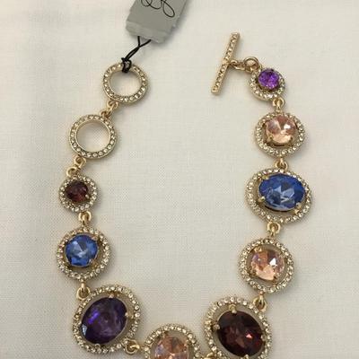 Beautiful new Gemma Layne gorgeous rhinestone, crystal toggle bracelet