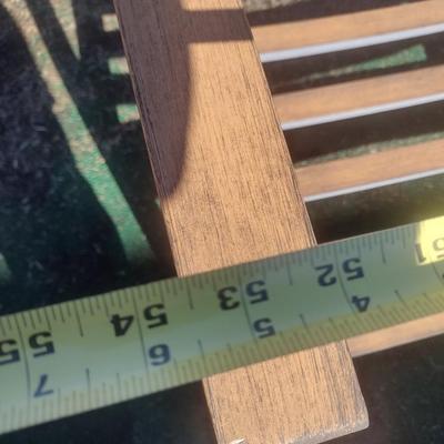 Aluminum Slat Faux Wood Grain Finish Garden Bench