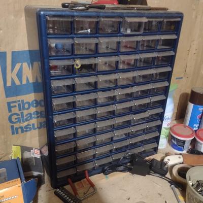 Pigeonhole Shop Storage Box with Contents