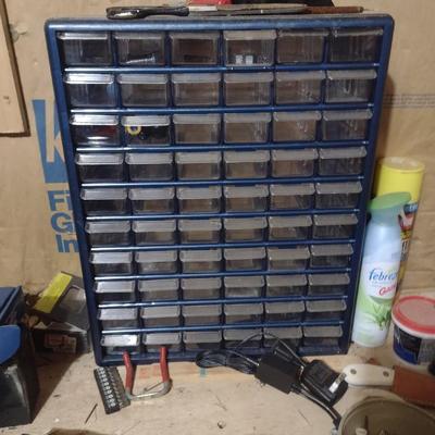 Pigeonhole Shop Storage Box with Contents