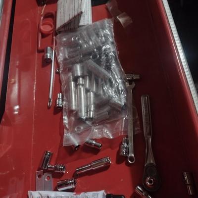 Large Collection of Various Sized Sockets and Wrenches