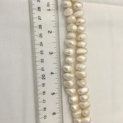 Vintage natural light, mother of pearl Baroque double strand bracelet