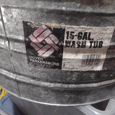 Galvanized 15 Gallon Washtub