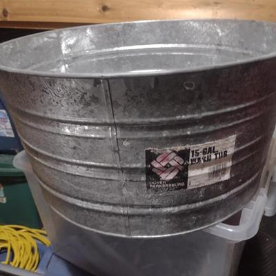 Galvanized 15 Gallon Washtub