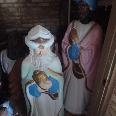 Collection of Outdoor Nativity Scene Blow Mold Characters