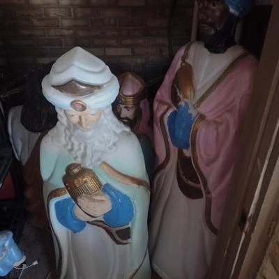 Collection of Outdoor Nativity Scene Blow Mold Characters