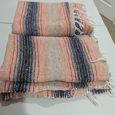 Pair Of Native American Blankets Approx 69" x 45" (SR) #3