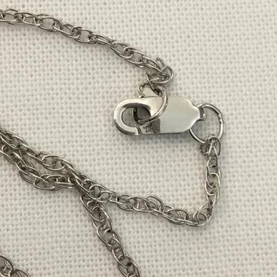 Mid century mother of pearl circular pendant, 925 silver chain necklace