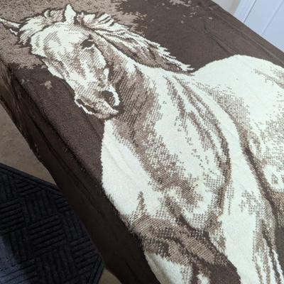 Vintage Horse Blanket Approx 71" x 52" (SR)
