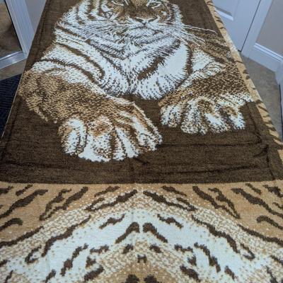 Vintage Bengal Tiger Blanket 70 1/2" x 53 1/2" (SR)