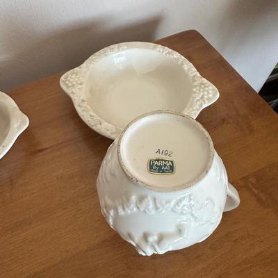 WEDGEWOOD BONE CHINA VASE, 2 WASH BOWLS WITH PITCHERS AND MORE
