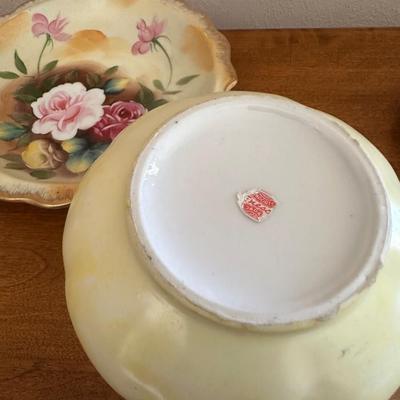 HAND PAINTED BONE CHINA WASH BOWL AND PITCHER