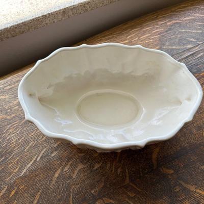 CERAMIC APPLE PITCHER, GRAVY BOAT & CERAMIC SERVING BOWL