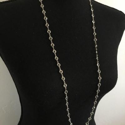 Gorgeous, vintage Swarovski crystal caged, silver, toned, elegant, beautiful necklace