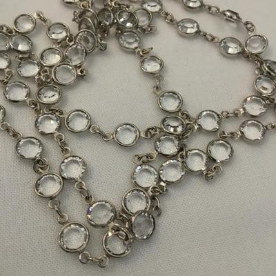 Gorgeous, vintage Swarovski crystal caged, silver, toned, elegant, beautiful necklace